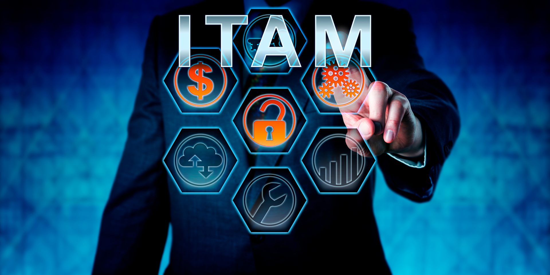 Business Person with ITAM concept